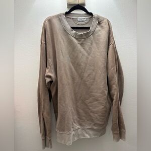 Cotton Citizen Beige Crewneck Sweater (distressed)